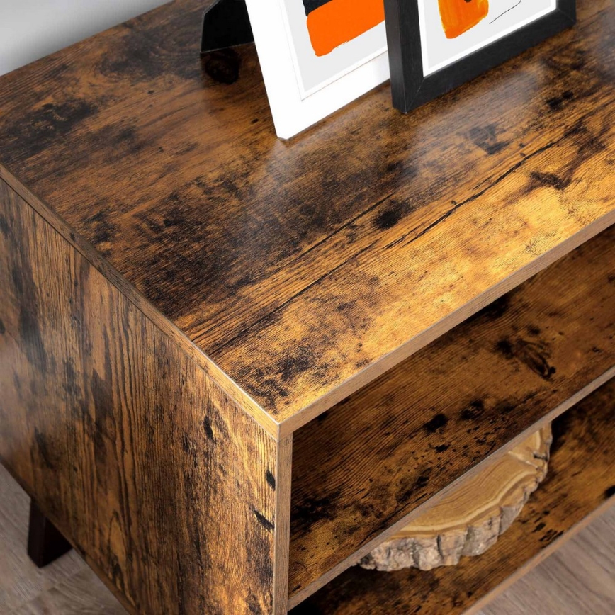 Meuble TV BASTOR marron/noir