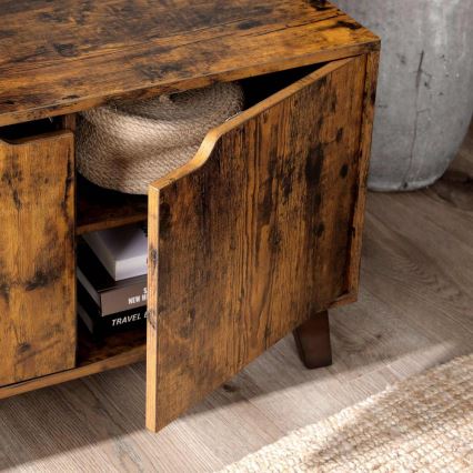 Meuble TV BASTOR marron/noir