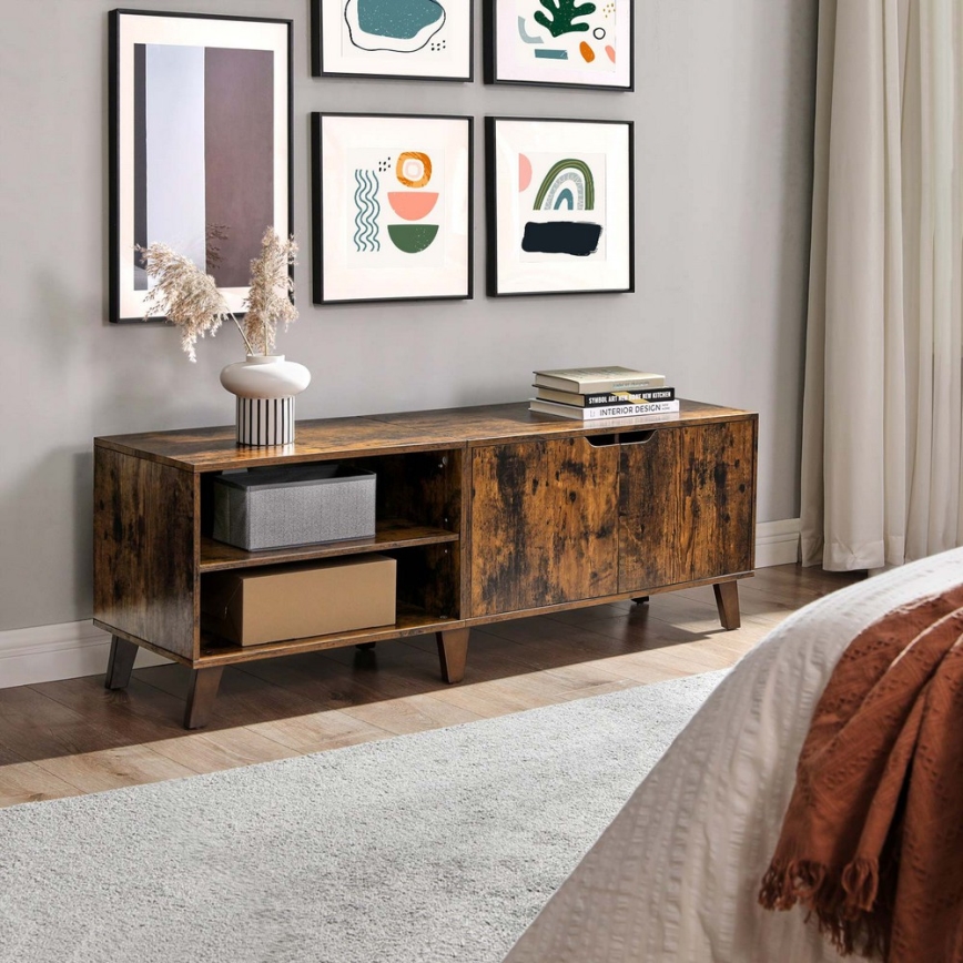 Meuble TV BASTOR marron/noir