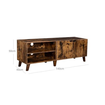 Meuble TV BASTOR marron/noir