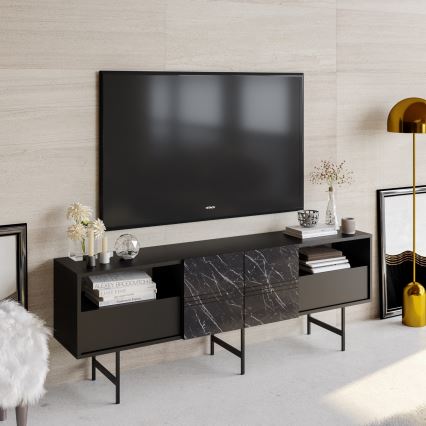 Meuble TV DERIN 65x180 cm noir