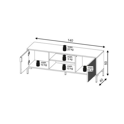 Meuble TV FLOP noir