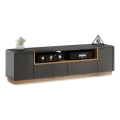 Meuble TV FRED anthracite/chêne artisan