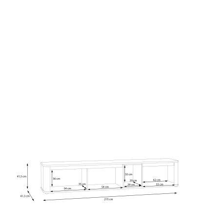Meuble TV INAR noir/marron