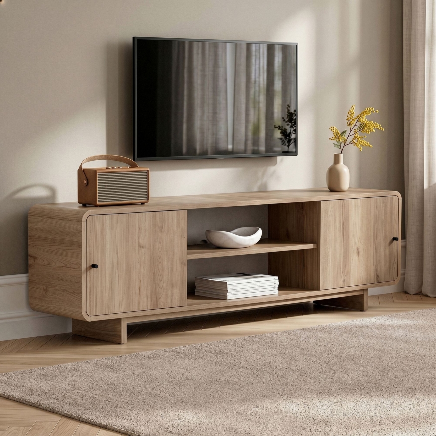Meuble TV KABIN 180 x 34 cm, chêne