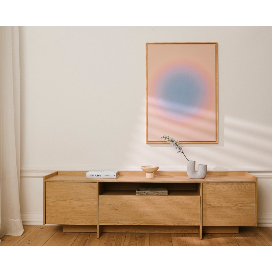 Meuble TV KEMI 197x57 cm chêne Cremona
