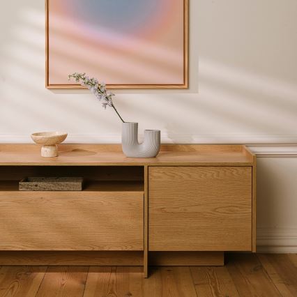 Meuble TV KEMI 197x57 cm chêne Cremona
