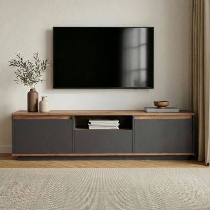 Meuble TV KREDE 160x30 cm anthracite/pin