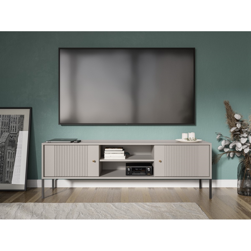 Meuble TV LUE beige/noir