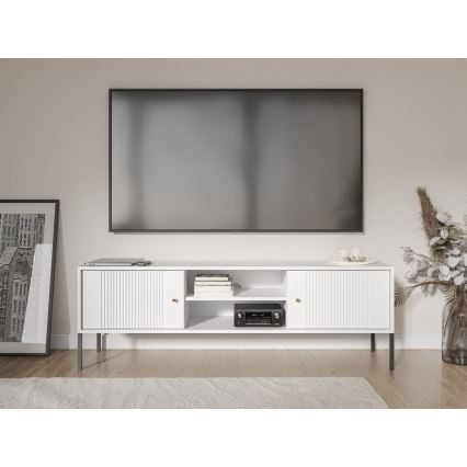 Meuble TV LUE blanc/noir