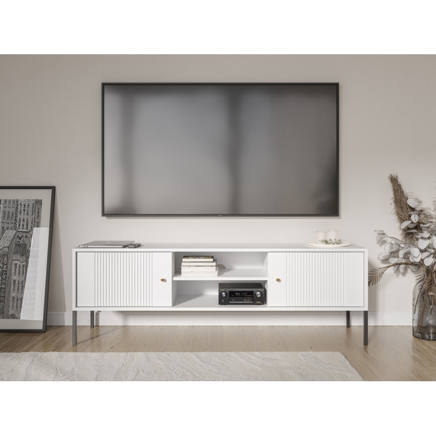 Meuble TV LUE blanc/noir