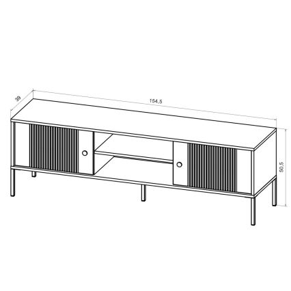 Meuble TV LUE blanc/noir