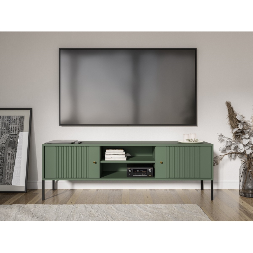 Meuble TV LUE vert/noir