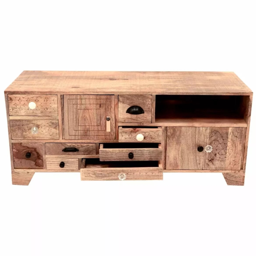 Meuble TV MANU 120x50 cm bois massif/manguier