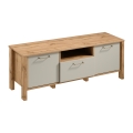 Meuble TV MENTA 138x49 cm chêne wotan/gris