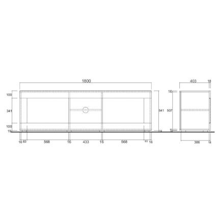 Meuble TV NERILA blanc
