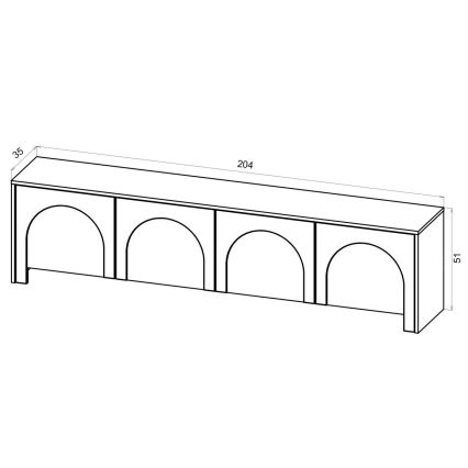 Meuble TV NIO cachemire/beige