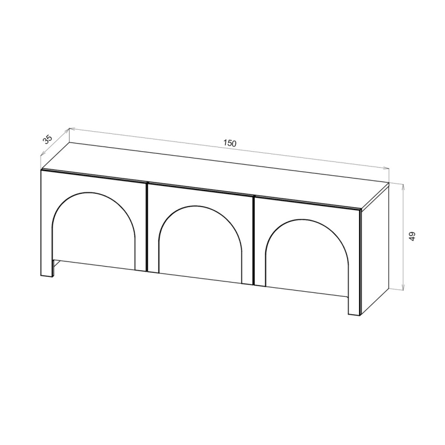 Meuble TV NIO cachemire/beige