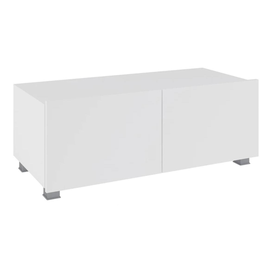 Meuble TV PAVO 37x100 cm blanc brillant