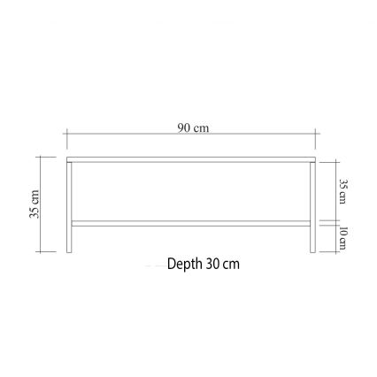 Meuble TV ROZI 45x90 cm blanc