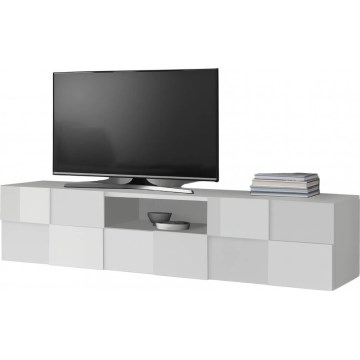 Meuble TV SERIAN 184x42x42 cm blanc
