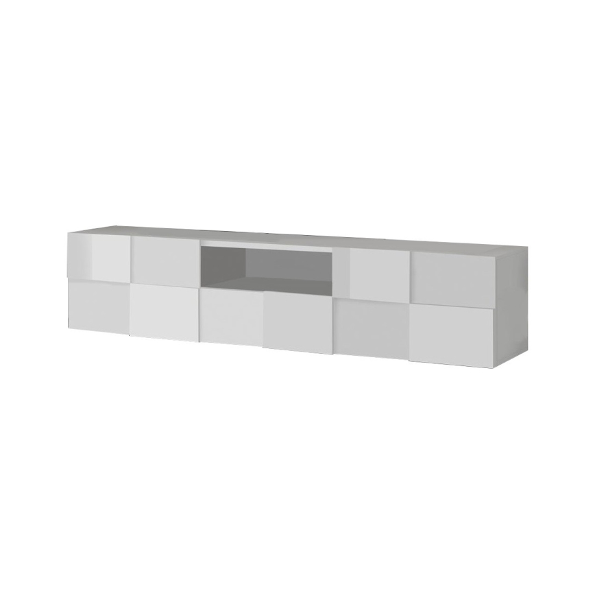 Meuble TV SERIAN 184x42x42 cm blanc