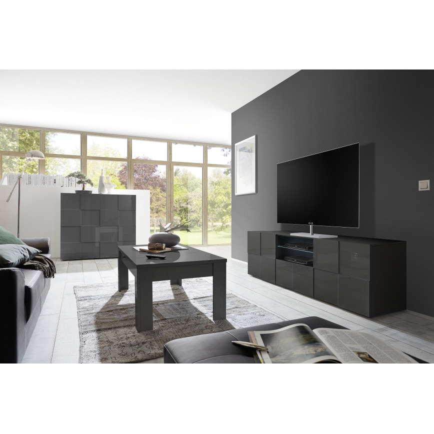 Meuble TV SERIAN anthracite