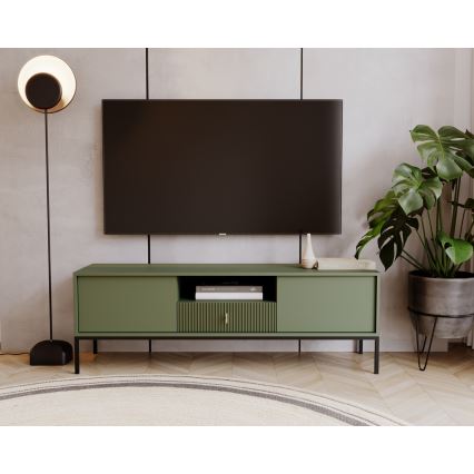 Meuble TV SUE vert/noir