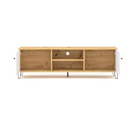 Meuble TV SULA chêne artisan/blanc