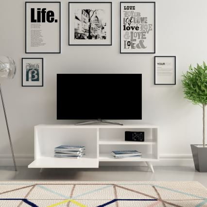 Meuble TV VENEDIK 43,7x120 cm blanc