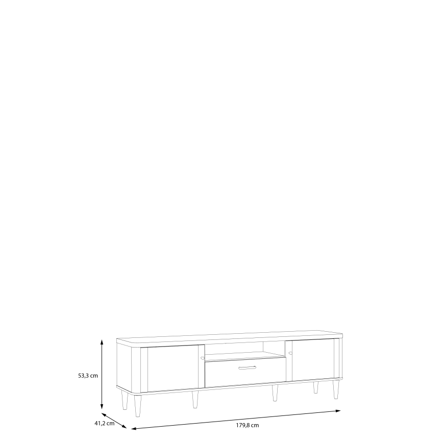 Meuble TV VIRO marron/beige