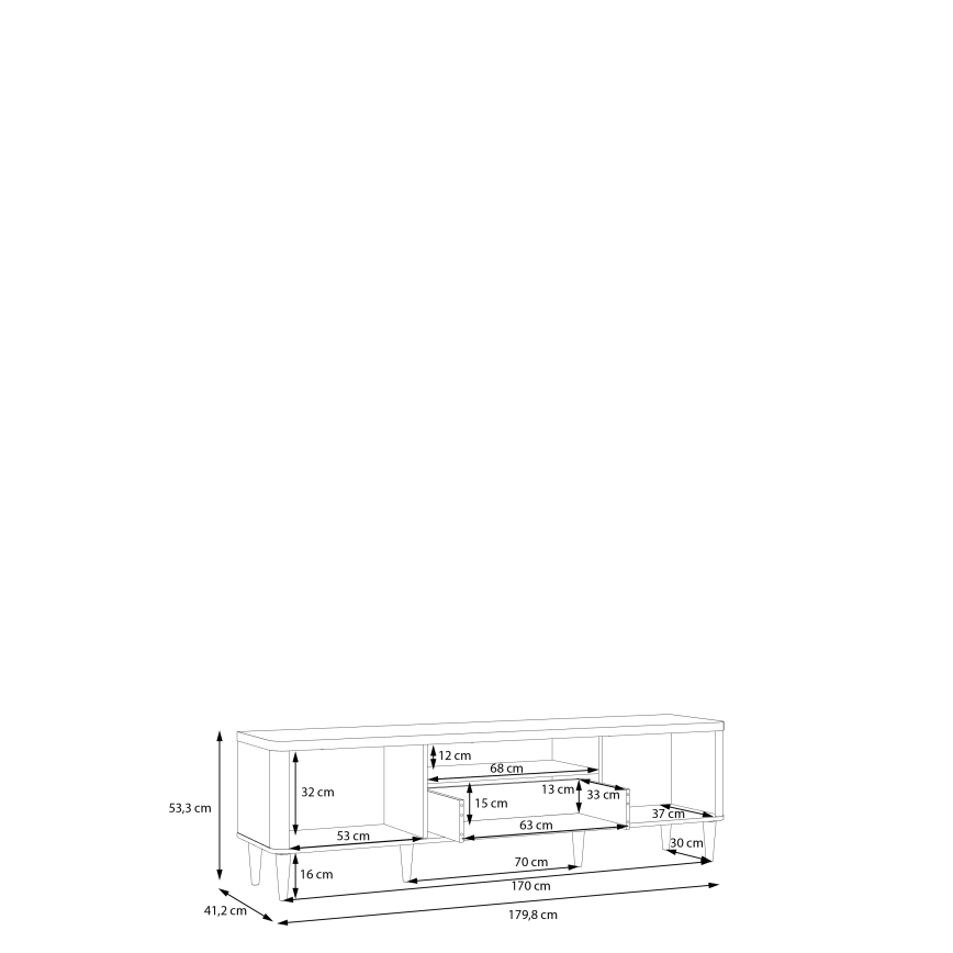 Meuble TV VIRO marron/beige