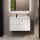 Meuble vasque HELSINKI 95 cm, vasque à gauche / blanc