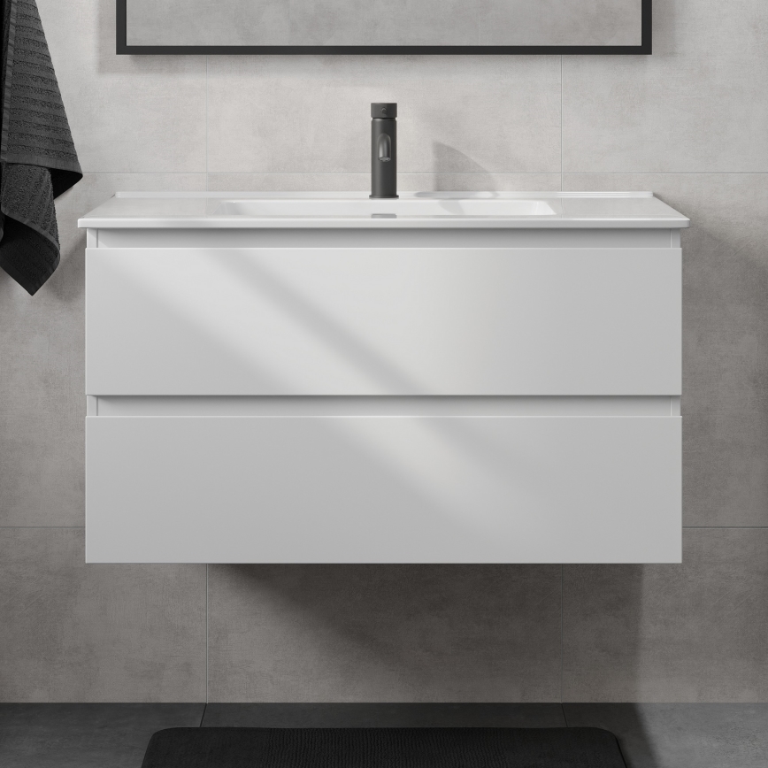 Meuble vasque KENWOOD 91 cm, blanc