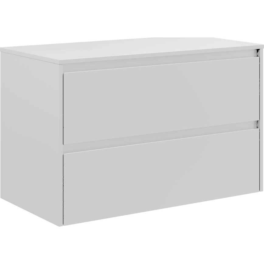 Meuble vasque TRONDHEIM/LJORDAL 90 x 57 x 46 cm blanc/laiton