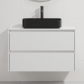 Meuble vasque TRONDHEIM/LJORDAL 90x57x46 cm blanc/noir