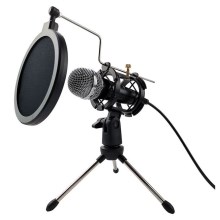 Microphone à condensateur avec filtre POP JACK 3,5 mm