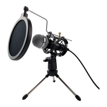 Microphone à condensateur avec filtre POP JACK 3,5 mm