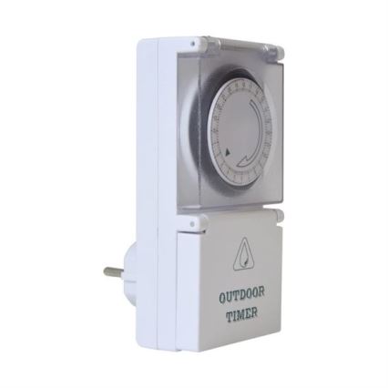 Minuteur extérieur interrupteur mécanique quotidien 16A/230V IP44
