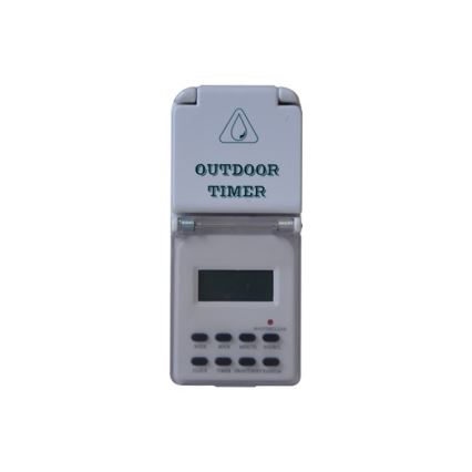 Minuteur extérieur numérique hebdomadaire 16A/230V IP44 200 mAh