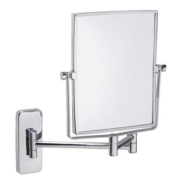 Miroir de maquillage 19,5 x 32 cm, argenté