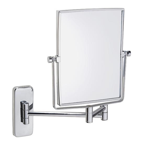 Miroir de maquillage 19,5 x 32 cm, argenté