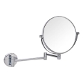 Miroir de maquillage 23x28 cm, finition argentée