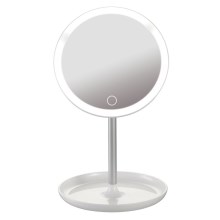 Miroir de maquillage avec rétro-éclairage à intensité variable LED/4W/5V USB