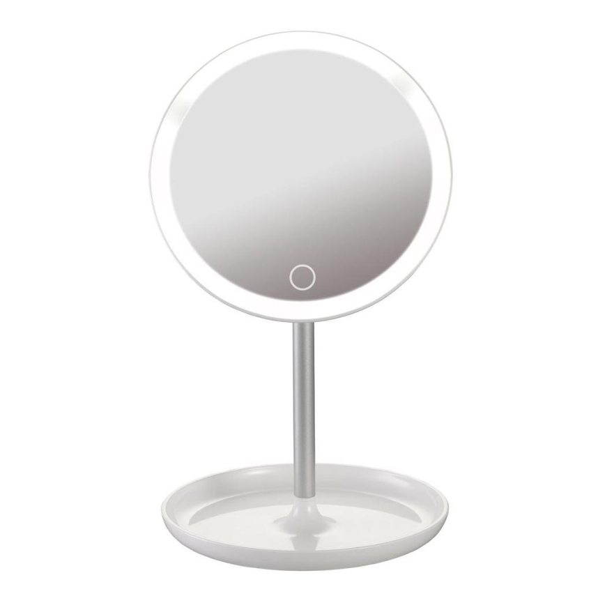 Miroir de maquillage avec lumière LED, contrôle tactile intelligent, a