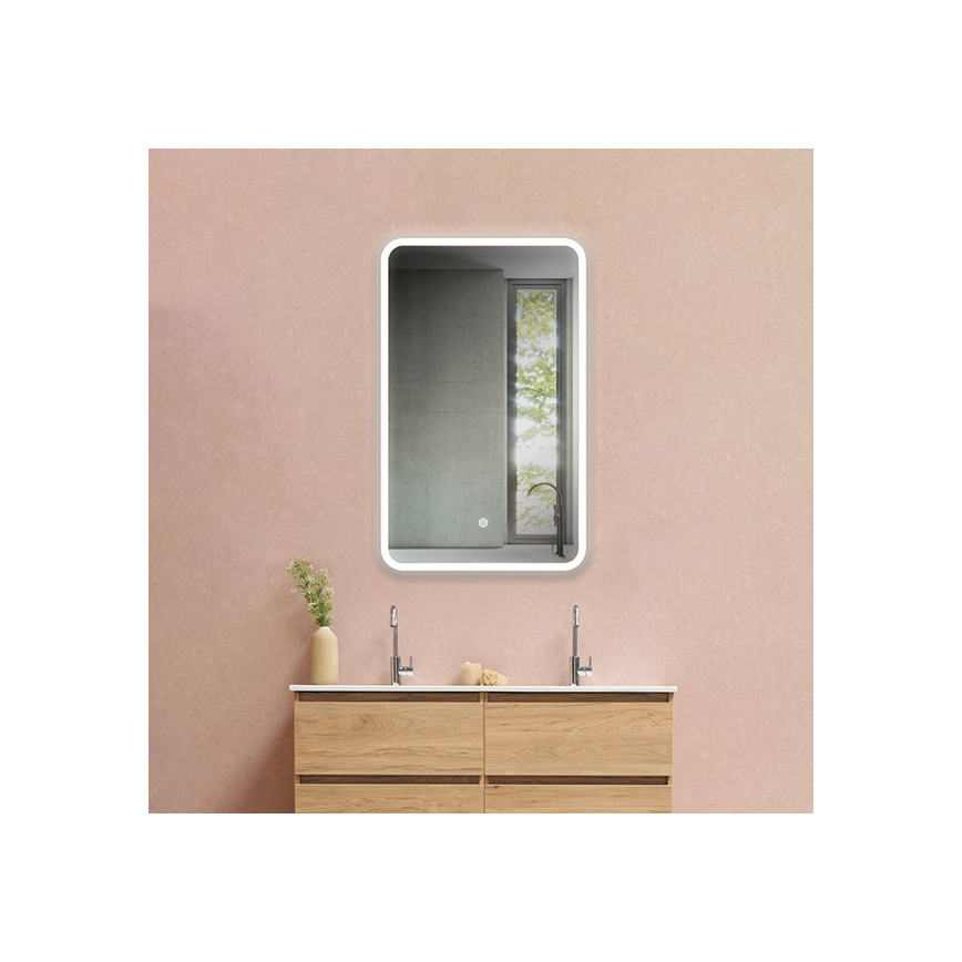 Miroir de salle de bain rétro-éclairé LED/18W/230V 4000K IP44