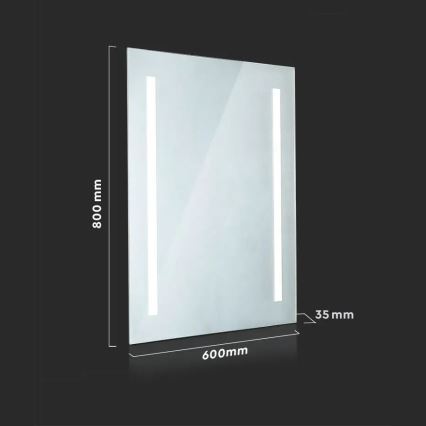 Miroir de salle de bain rétro-éclairé LED LED/30W/230V IP44 80x60 cm