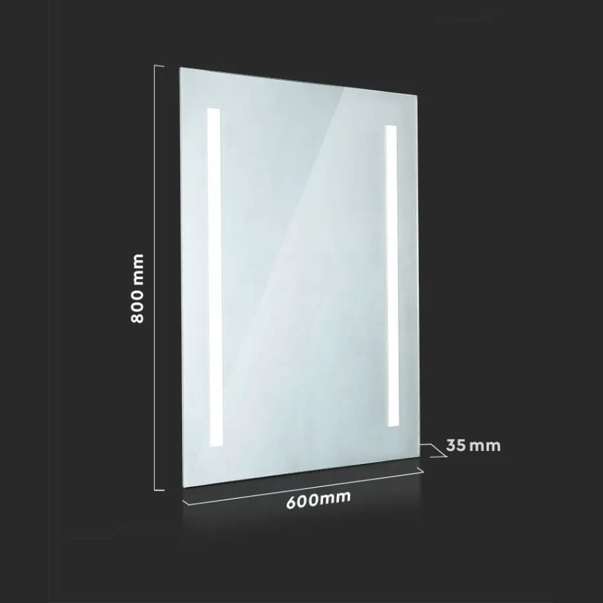 Miroir de salle de bain rétro-éclairé LED LED/30W/230V IP44 80x60 cm