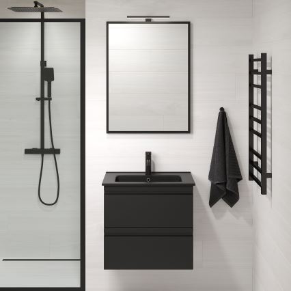 Miroir de salle de bains BORGSTED 60 x 80 cm, noir