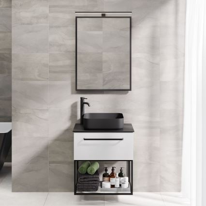 Miroir de salle de bains BORGSTED 60x80 cm noir